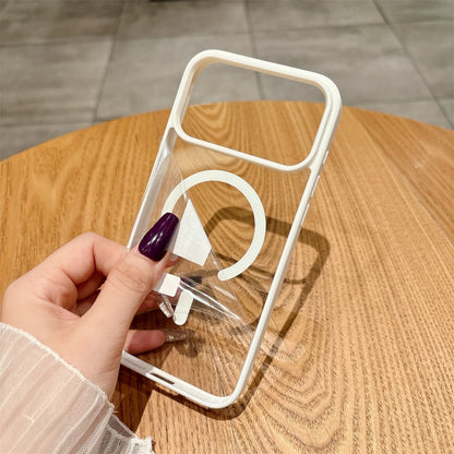 Acrylic Magnetic Translucent Wireless Charging Case For iPhone