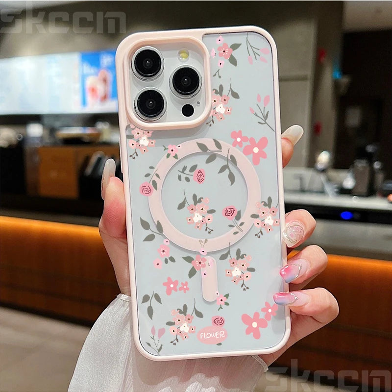Flower Transparent Case For iPhone