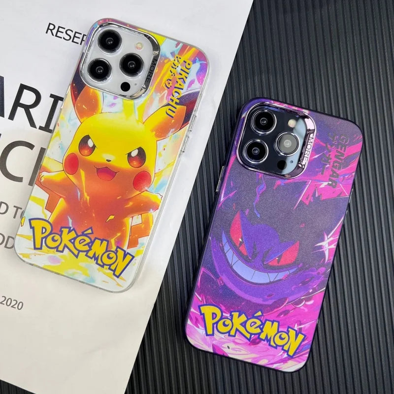 HD Pikachu Gengar Pokemons Phone Case For iPhone