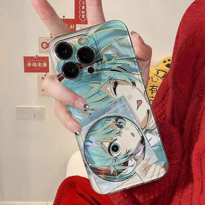 Creative Anime Hatsune Miku Tpu Transparent Phone Case For iPhone