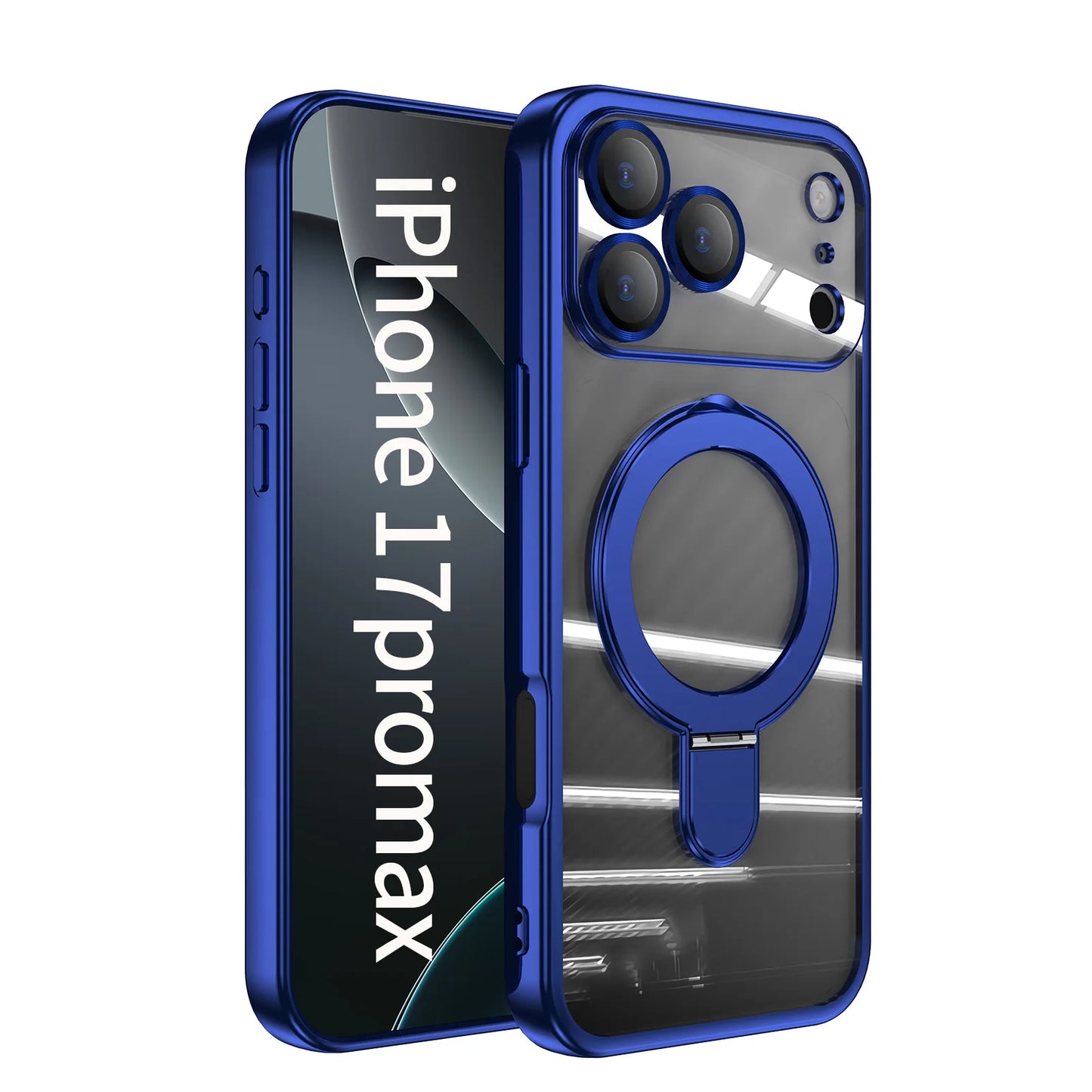 Plating Magnetic Ring Stand Case For iPhone