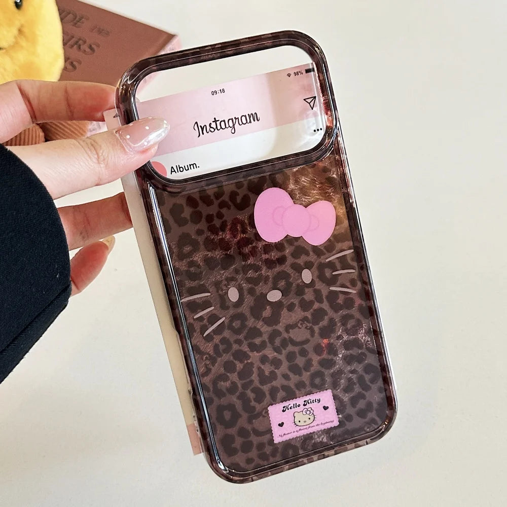 All Inclusive Leopard Print Kitty Emoji Case Phone Case For iPhone