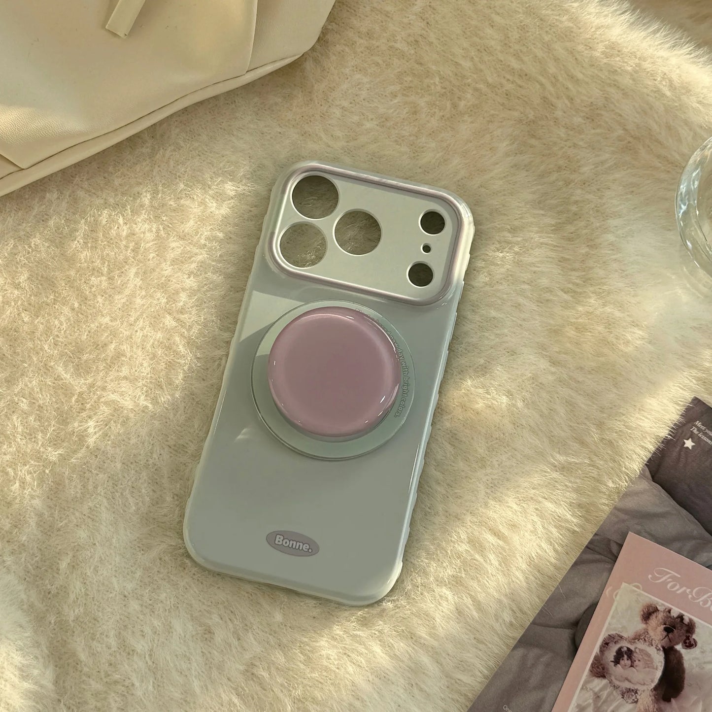 Korean Macaron Candy Colors Bracket Magnetic Phone Case For iPhone