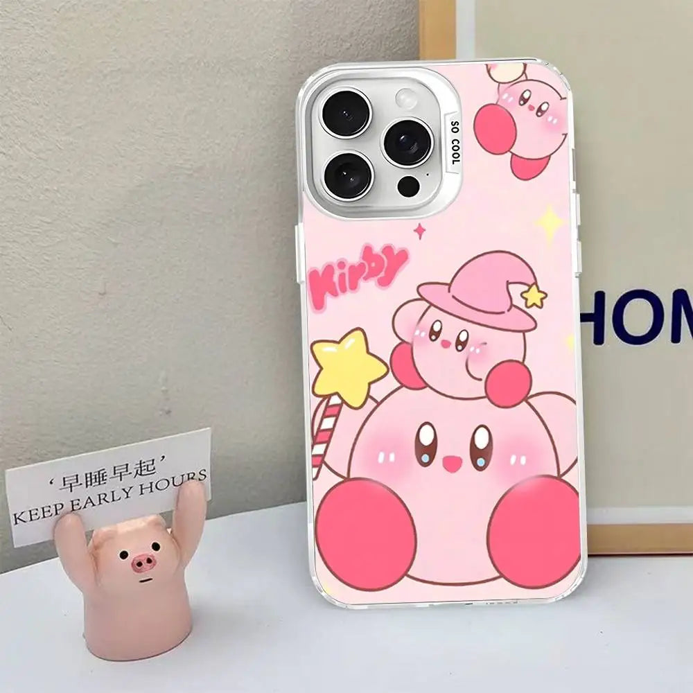 Cartoon Pink Kirbys Phone Case For iPhone