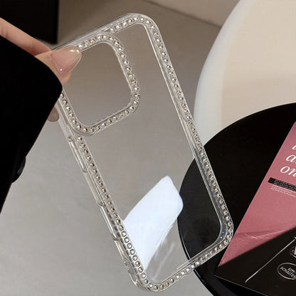 Elegant & Glamorous Transparent Material with Zircon Border Simple Phone Case