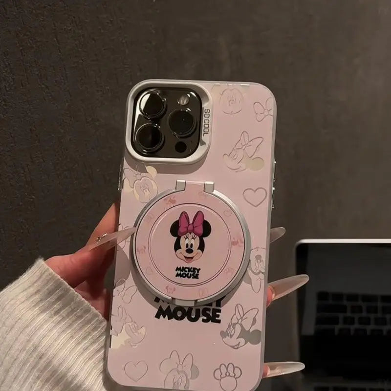 Mickey Minnie Cartoon Couple Phone Case For  iPhone