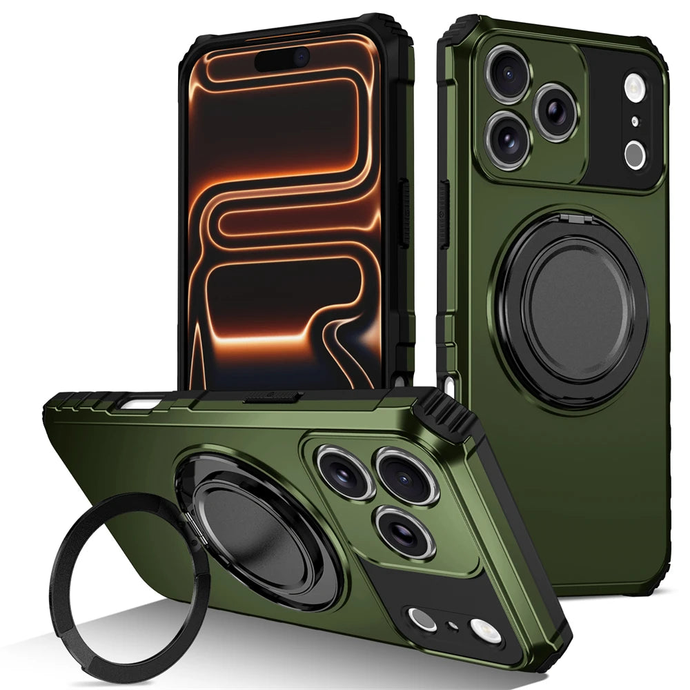 360° Magnetic Bracket Phone Case For iPhone