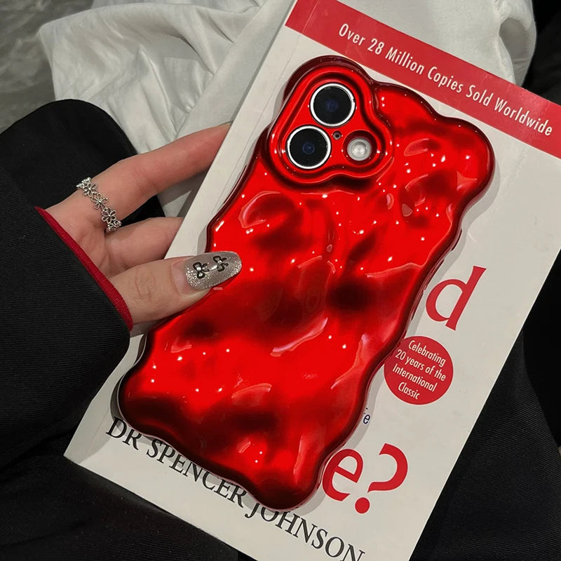 Fashion Red Wave Water Ripple Phone Case