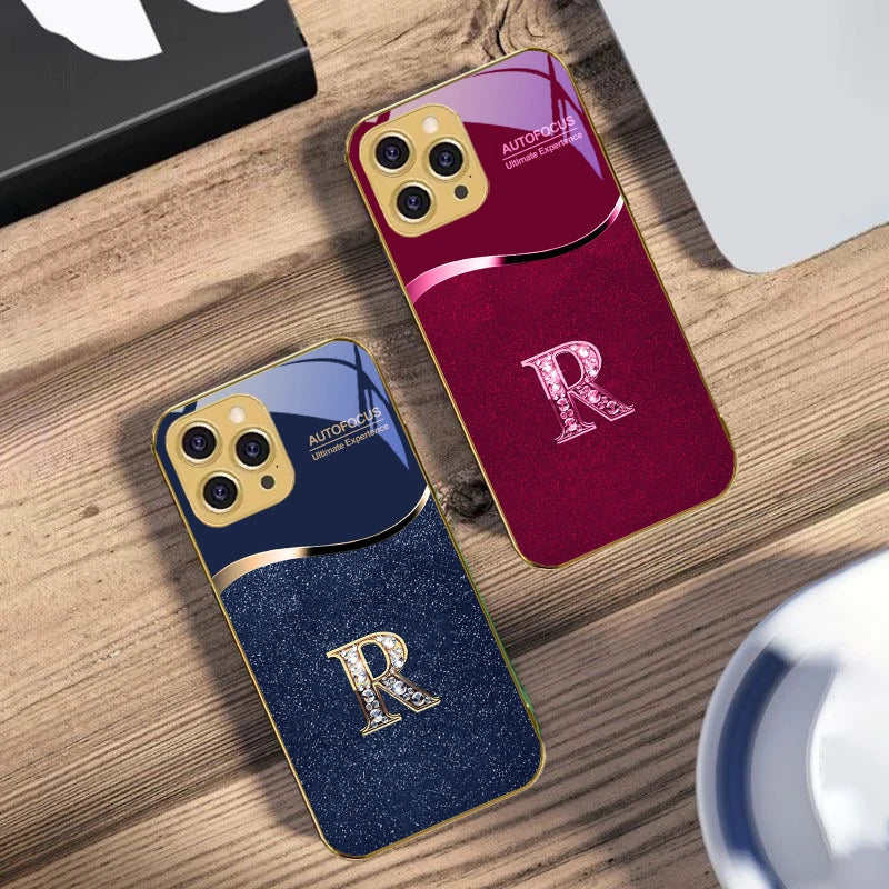 Golden Edged Letter R  For iPhone