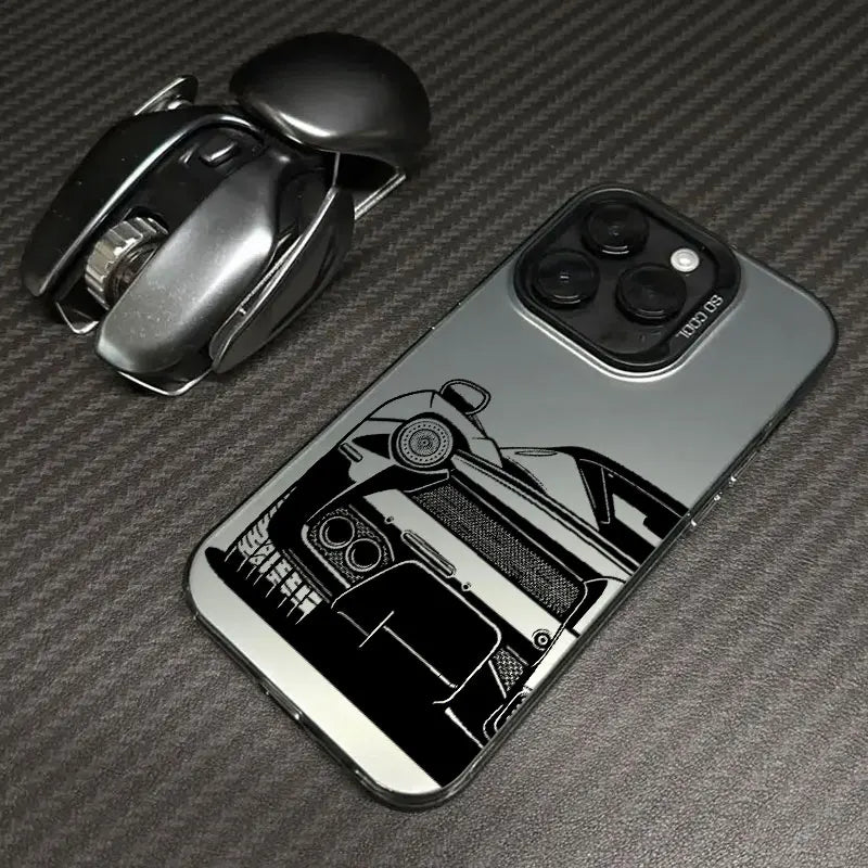 Male Men Sports Car Cartoon Line Coque For iPhone