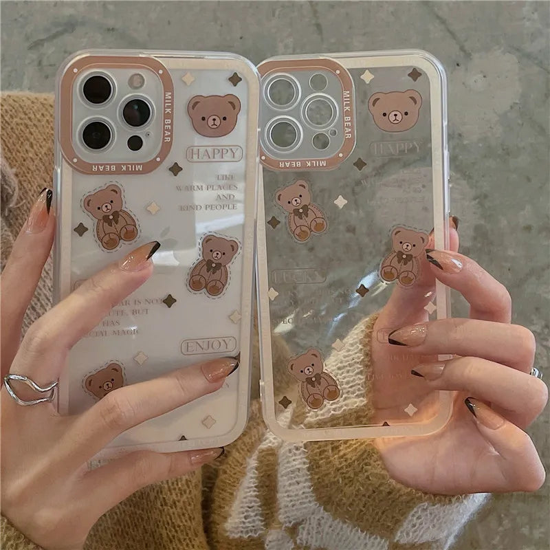 Cute Bear Phone Case For iPhone