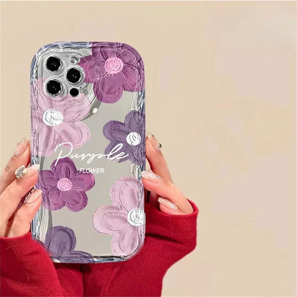 Pink Peach Cherry Soft Clear TPU Phone Case For IPhone