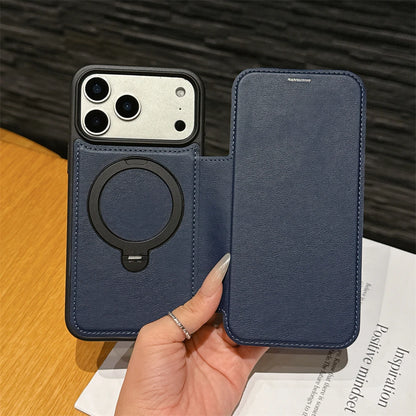 Luxury Magnetic Flip Leather Wallet Magnet Bracket Case For iPhone