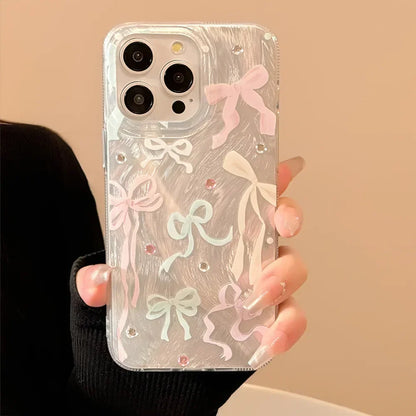 Dopamine Colored Bow Phone Cases For iPhone