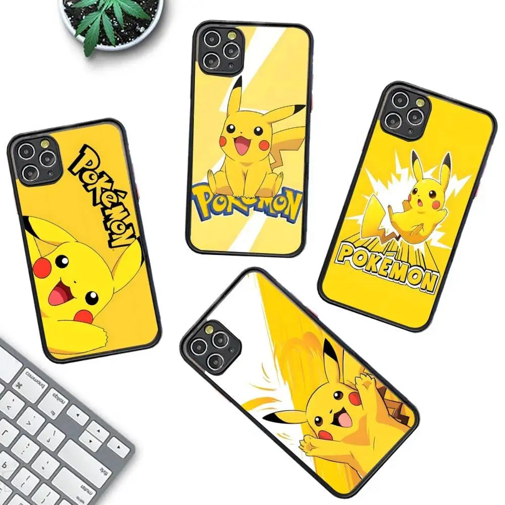 Pokemon Gengar Pikachu Painting Phone Case For iPhone