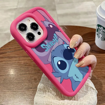 Stitch Love Big Eye Cute Phone Case For iPhone