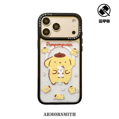 Magnetic Grip Holder Magsafe Wireless Charge Sanrio Hangyodon Pom Purin Phone Case For iPhone