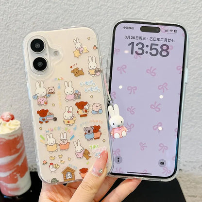 Miffy Kawaii Cartoon Transparent Phone Case