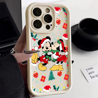 Mickey Minnie Christmas Soft Silicone Case For iPhone