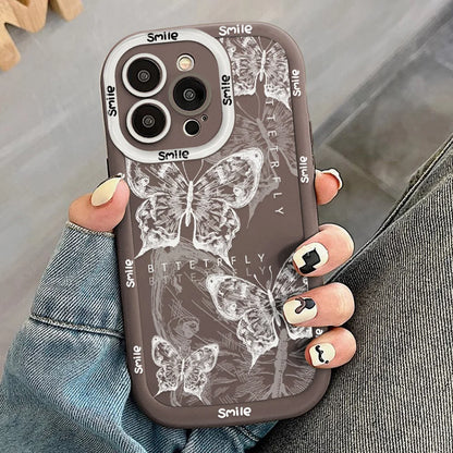 Butterfly Glossy Soft Cover Phone Case