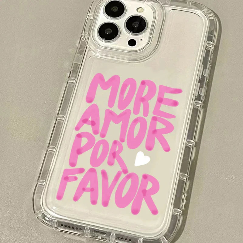 Mark Pen Graffiti More Amor Por Favor Phone Case For iPhone