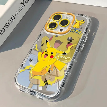 Cute Pokemons Sylveon Pikachu Mirror Phone Case For iPhone