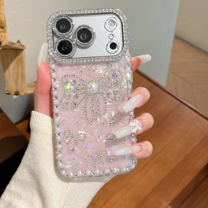 Luxury Heart Shell Pattern Rhinestone Phone Case For iPhone