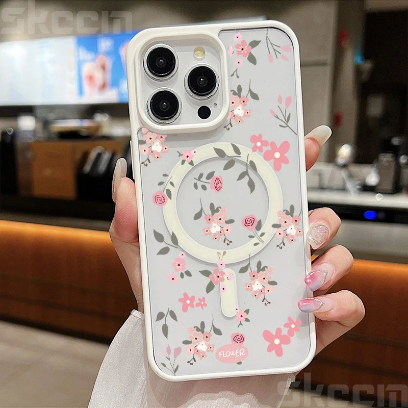 Flower Transparent Case For iPhone