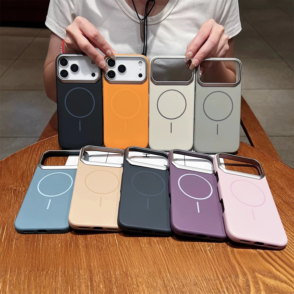 Minimalist Orange Slim Magnetic Case For iPhone