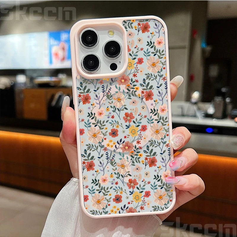 Cute Flower Pattern Phone Case For iPhone