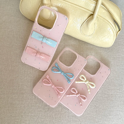 Sweet & Cute Pink Cover with Bow Decorations Lovely Girly Styles Phone Case