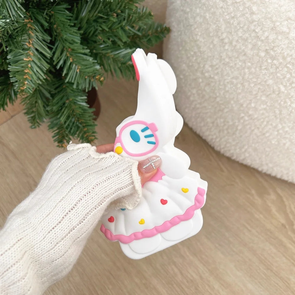 Kawaii 3D Cartoon Hello Kitty Soft Silicone Phone Case For iPhone