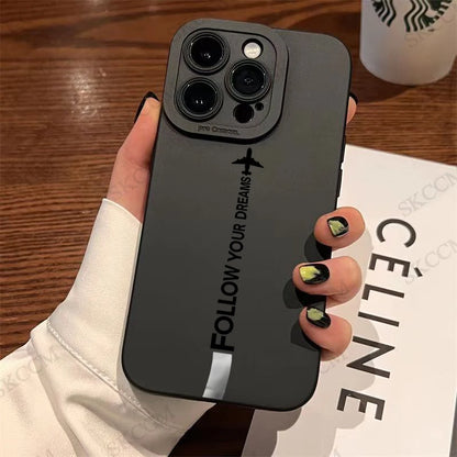 Stylish Airplane Graphic Phone Case For iPhone