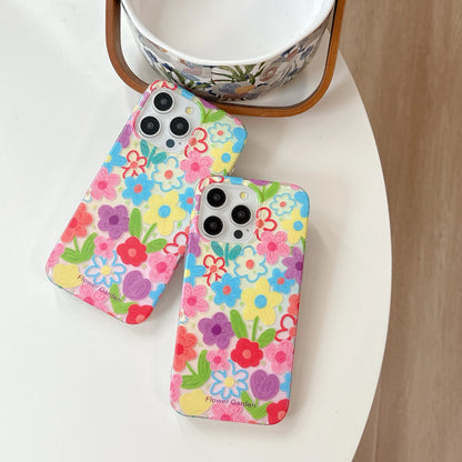 Vivid & Artistic Colorful Doodle Flower Protective Phone Case
