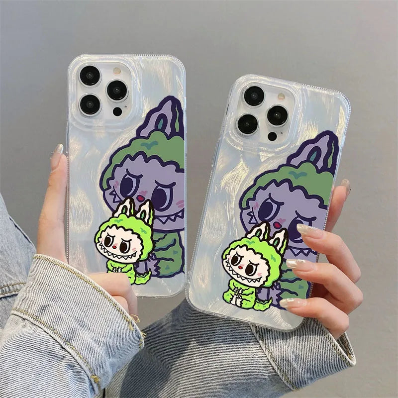 Cartoon Green Labubu Phone Case
