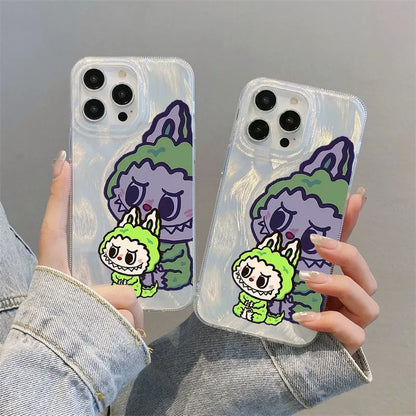 Cartoon Green Labubu Phone Case