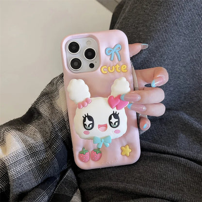 Cute Cartoon Rabbit Siilicone Phone Case
