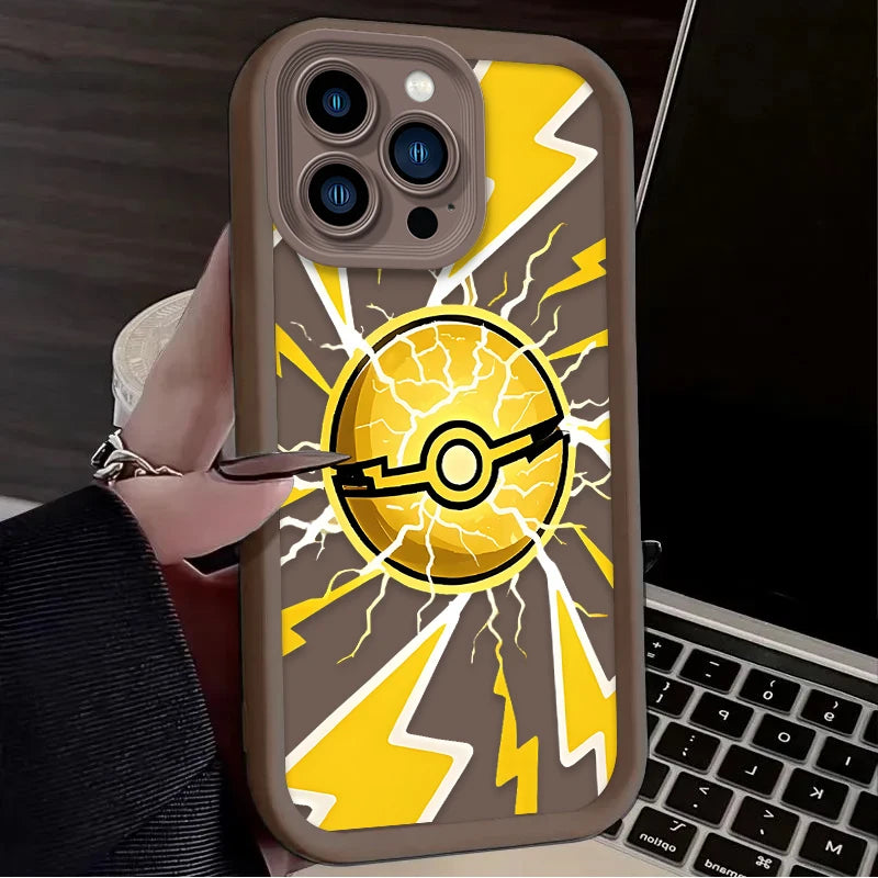 Cartoon Cute Pokemon Pikachu Soft Phone Case For iPhone