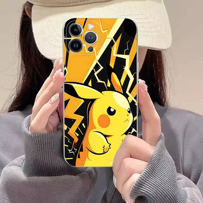 Pokemon Gengar Pikachu Starlit Oil Painting Phone Case For iPhone