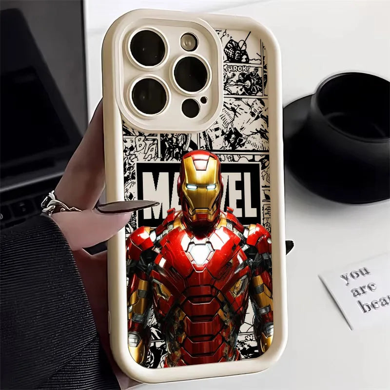 Marvel Ironman Spiderman Phone Case For iPhone