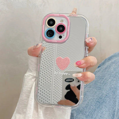 Lovely Love Butterfly Makeup Mirror Phone Case