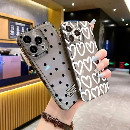 Cute Cartoon Love Heart Phone Case For iPhone