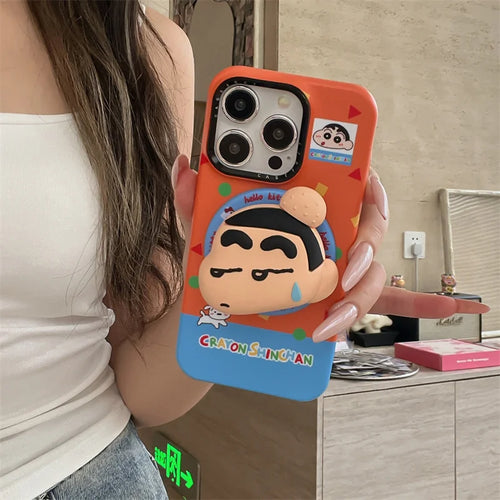 Fashion Geometric Pattern Orange Magnetic Case For iPhone