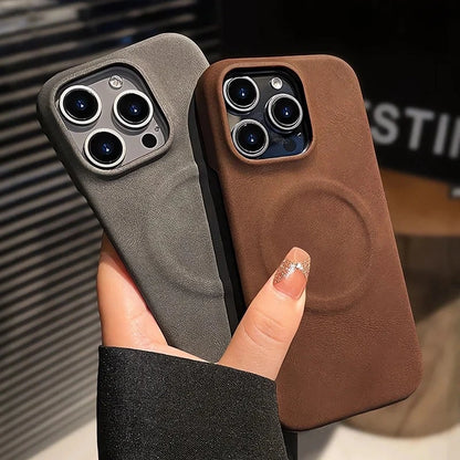 Luxury Cortex Magsafe Wireless Charge Phone Case