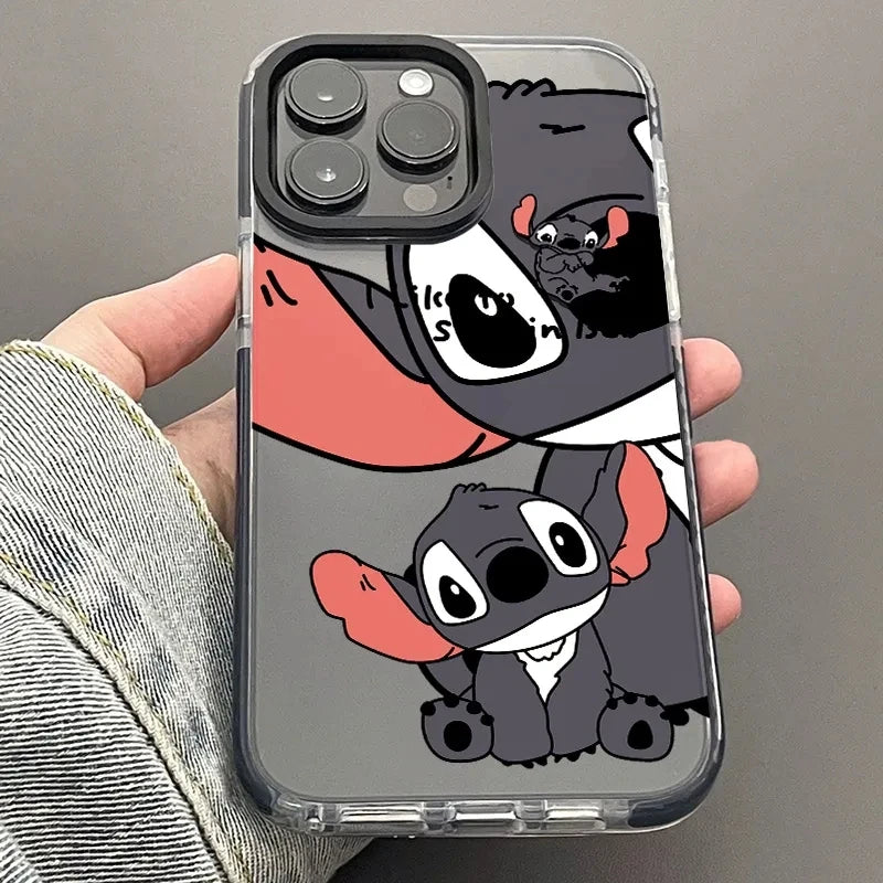 Stitch Black Lovely Cute Phone Case For iPhone