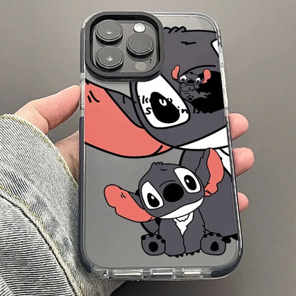 Stitch Black Lovely Cute Phone Case For iPhone