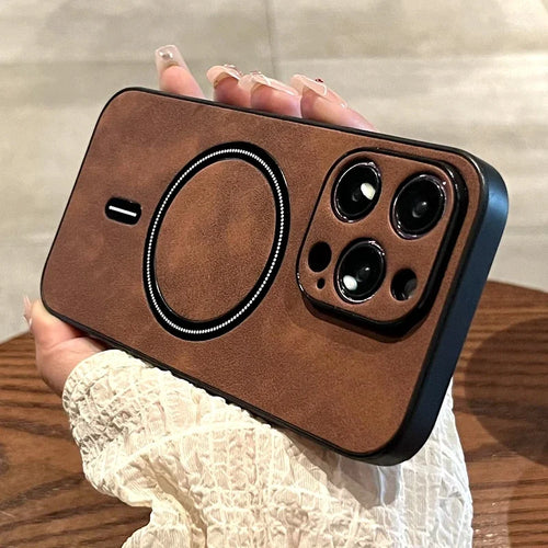 Luxury Wireless Charging Magnetic Cortex Phone Case