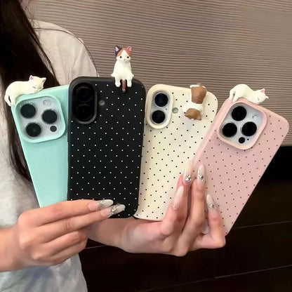 Lovely Polka Dot Pattern Soft Phone Case For iPhone