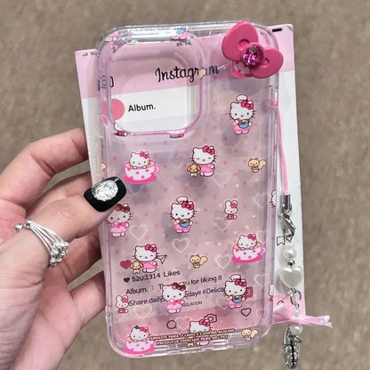 Sanrio Hello Kitty Bow Full Screen Phone Case For iPhone