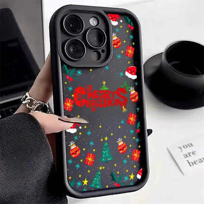 Merry Christmas Happy New Year Silicone Case For iPhone